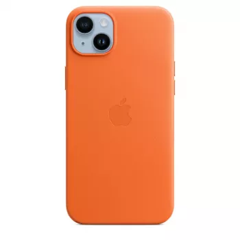 Apple leren hoesje met MagSafe iPhone 14 Plus oranje