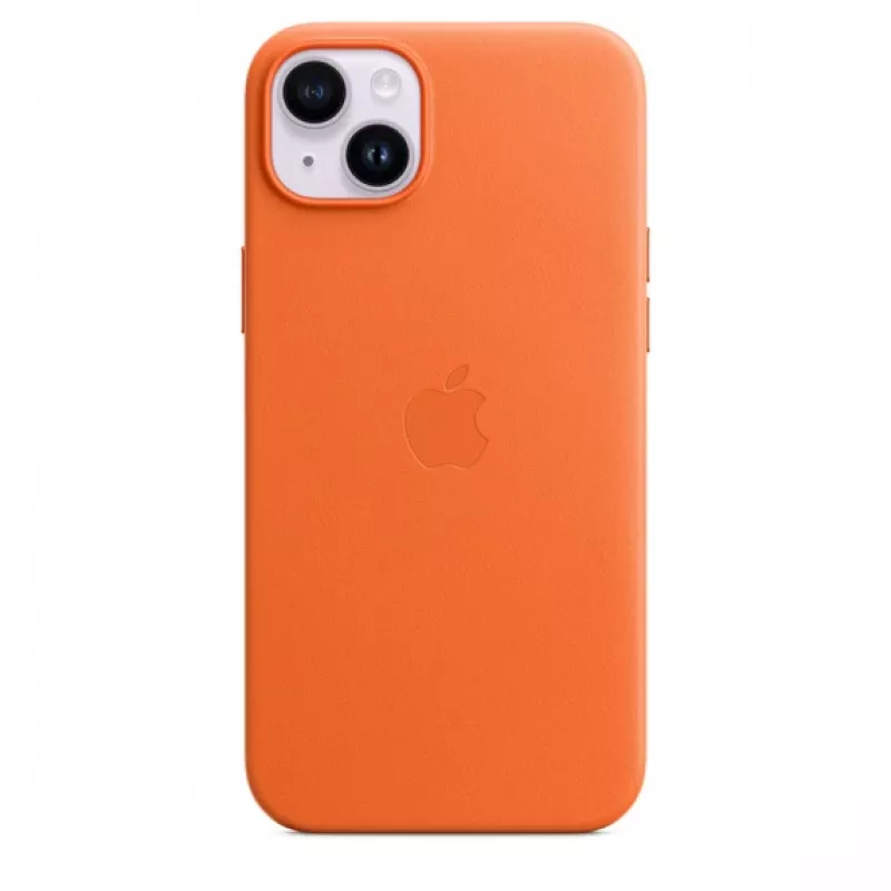 Apple leren hoesje met MagSafe iPhone 14 Plus oranje