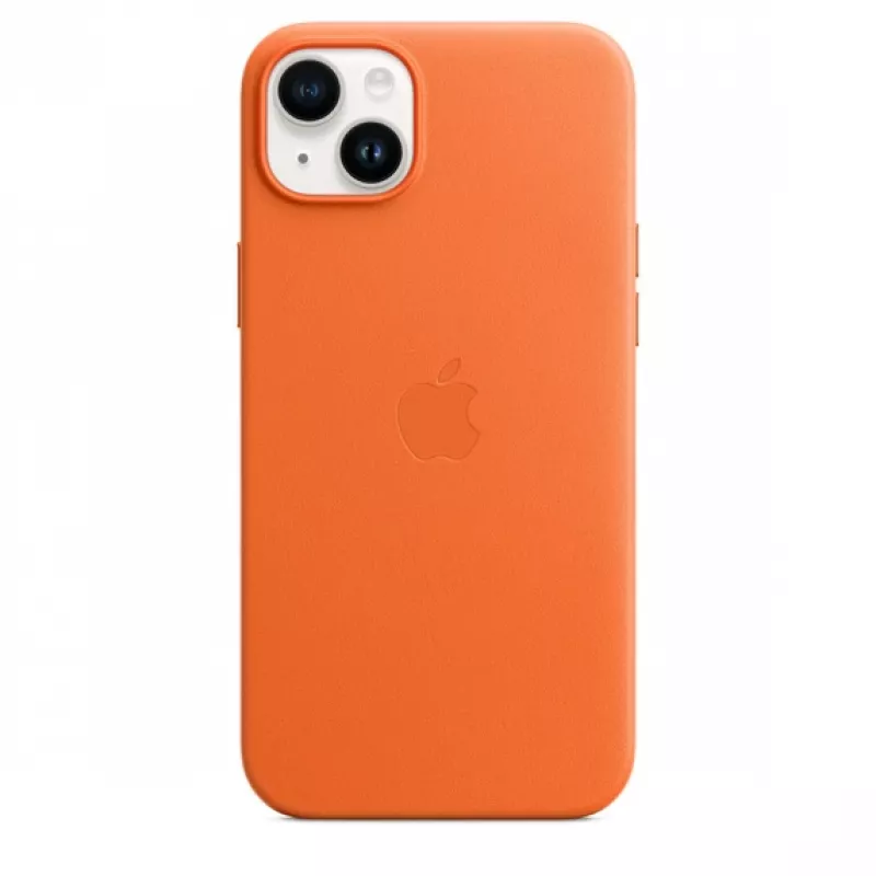 Apple leren hoesje met MagSafe iPhone 14 Plus oranje