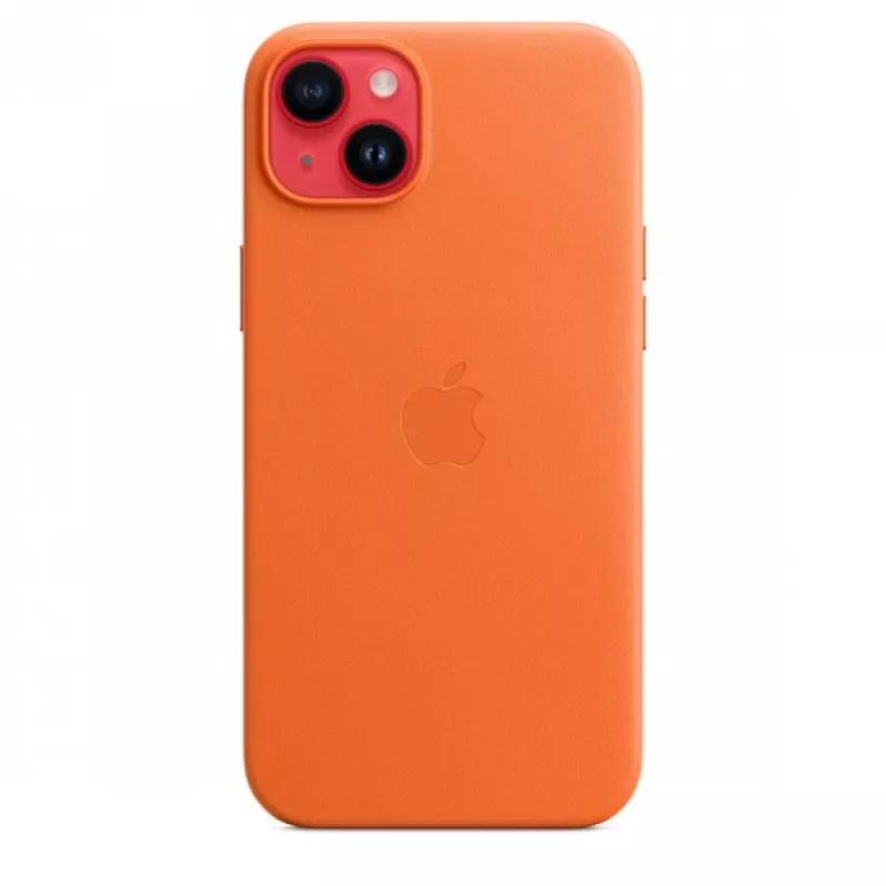 Apple leren hoesje met MagSafe iPhone 14 Plus oranje
