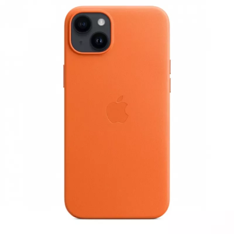 Apple leren hoesje met MagSafe iPhone 14 Plus oranje