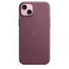 Apple FineWoven hoesje met MagSafe iPhone 15 Plus mulberry