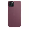 Apple FineWoven hoesje met MagSafe iPhone 15 Plus mulberry