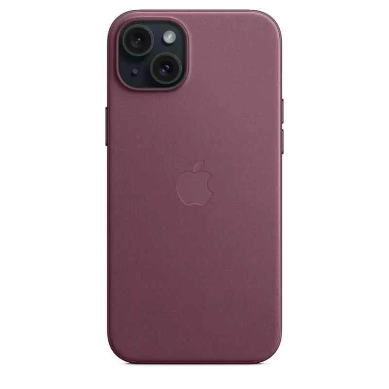 Apple FineWoven hoesje met MagSafe iPhone 15 Plus mulberry