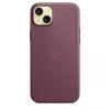 Apple FineWoven hoesje met MagSafe iPhone 15 Plus mulberry