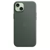 Apple FineWoven hoesje met MagSafe iPhone 15 Plus evergreen