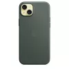 Apple FineWoven hoesje met MagSafe iPhone 15 Plus evergreen