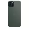 Apple FineWoven hoesje met MagSafe iPhone 15 Plus evergreen
