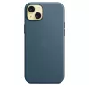Apple FineWoven hoesje met MagSafe iPhone 15 Plus Pacific Blue