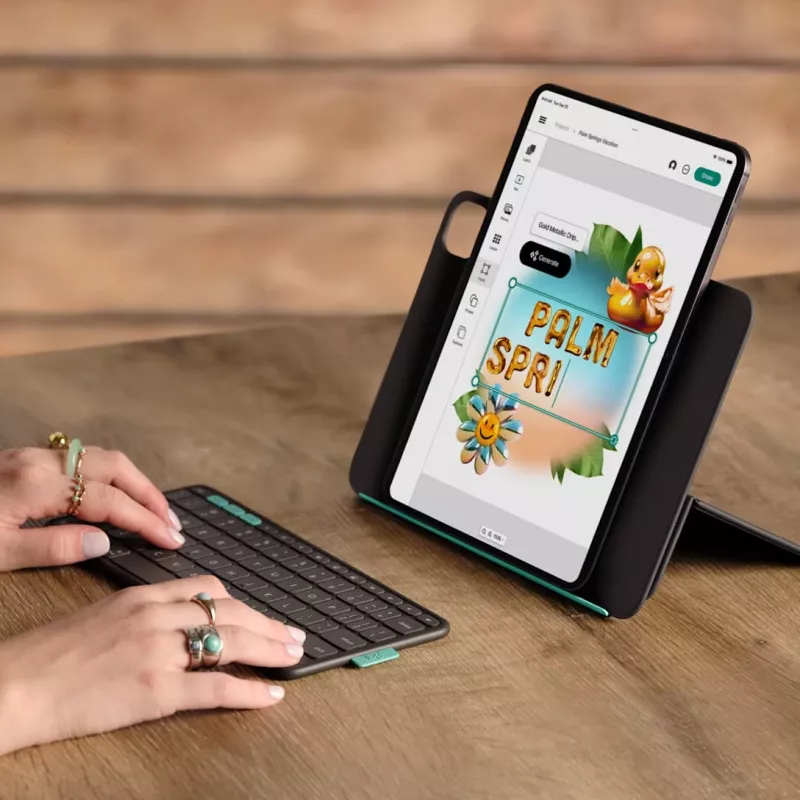 LOGITECH Flip Folio grafiet - iPad Pro 11-in (M4) iPad Air 11-in (M2 & M3) iPad Air (5e gen) - Qwerty UK