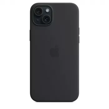 Apple silicone case met MagSafe iPhone 15 Plus zwart