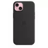 Apple silicone case met MagSafe iPhone 15 Plus zwart