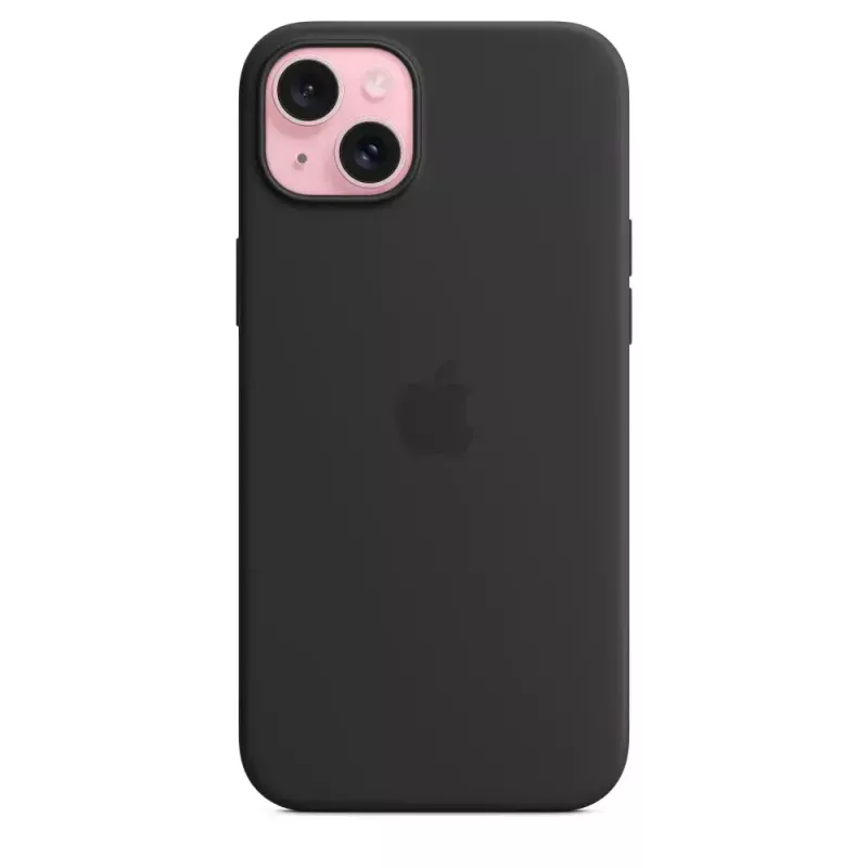 Apple silicone case met MagSafe iPhone 15 Plus zwart