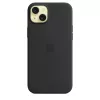 Apple silicone case met MagSafe iPhone 15 Plus zwart