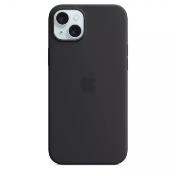 Apple silicone case met MagSafe iPhone 15 Plus zwart