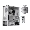 Chieftec BS-20B-OP Mini Tower pc-behuizing, microATX/Mini-ITX, zonder voeding, 2x 3,5″, 2x 2,5″, 1x 5,25″ bay, max. videokaart 270 mm, USB-C, 90 mm ventilator, zwart