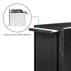 Chieftec BS-20B-OP Mini Tower pc-behuizing, microATX/Mini-ITX, zonder voeding, 2x 3,5″, 2x 2,5″, 1x 5,25″ bay, max. videokaart 270 mm, USB-C, 90 mm ventilator, zwart