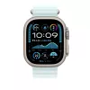 APPLE 49mm Ice Blue Ocean Band Extension - Naturel titanium afwerking