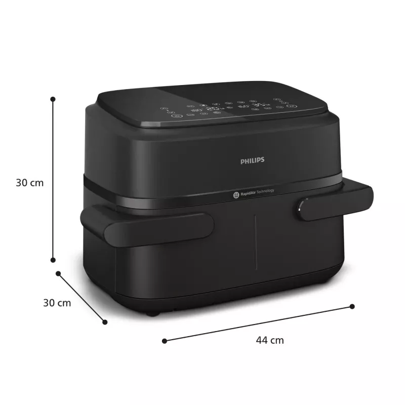 Philips 1000 serie NA150/00 friteuse dubbel 7 l vrijstaand 2450 W heteluchtfriteuse zwart