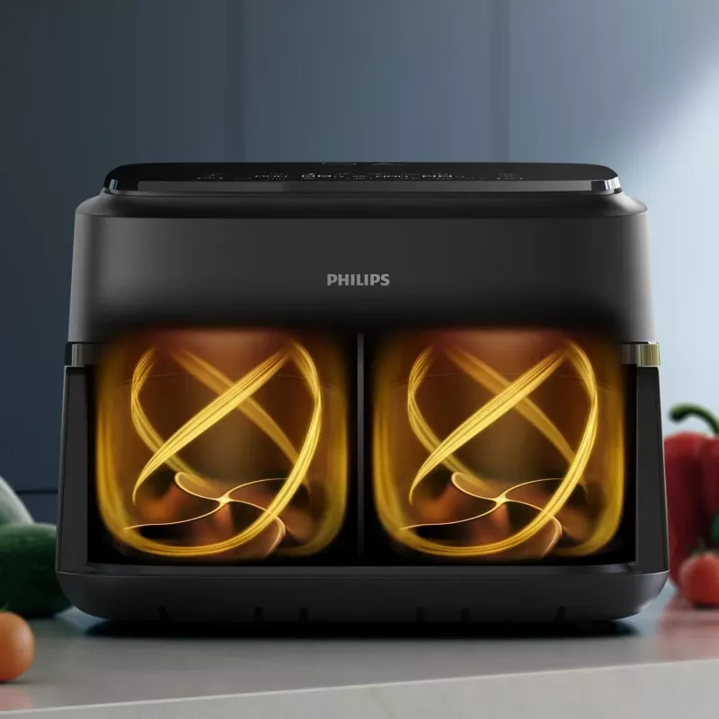 Philips 1000 serie NA150/00 friteuse dubbel 7 l vrijstaand 2450 W heteluchtfriteuse zwart