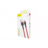 BASEUS gevlochten Cafule snellaadkabel – USB Type-A naar Type-C 2 A – 2 m – rood (nylon)