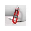 BASEUS gevlochten Cafule snellaadkabel – USB Type-A naar Type-C 2 A – 2 m – rood (nylon)