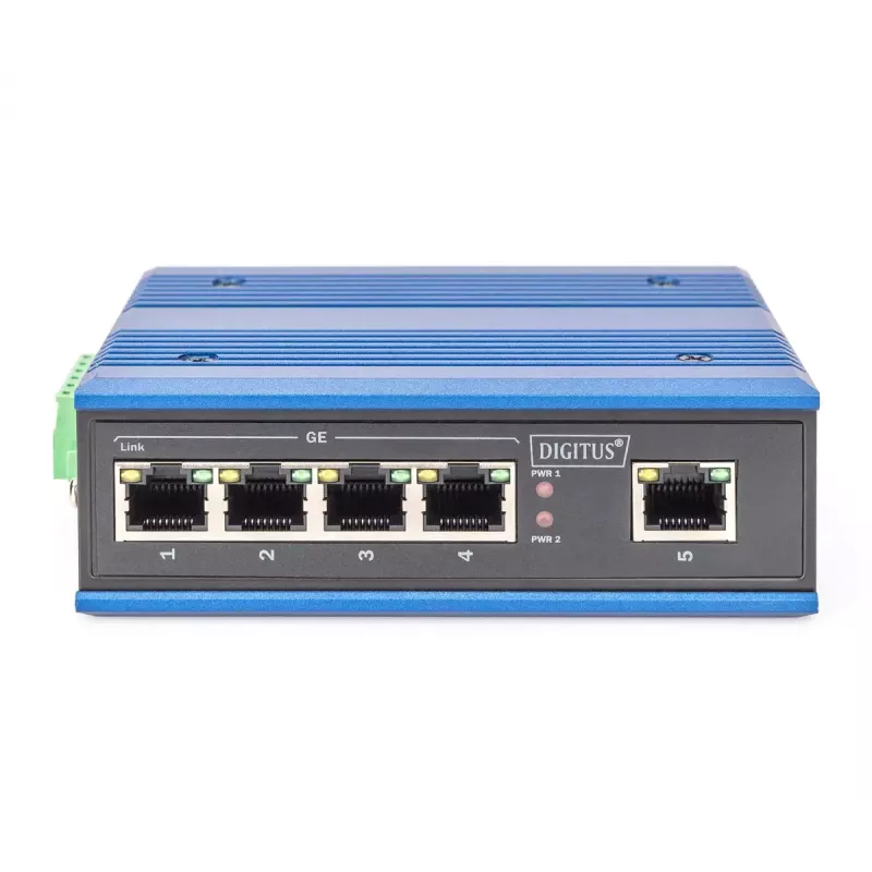 Digitus DN-651118 industriële Gigabit-switch met 5 poorten, unmanaged, DIN-rail