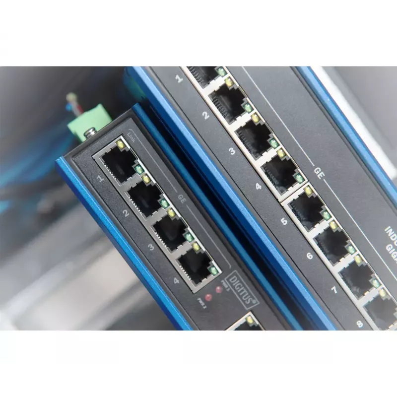 Digitus DN-651118 industriële Gigabit-switch met 5 poorten, unmanaged, DIN-rail
