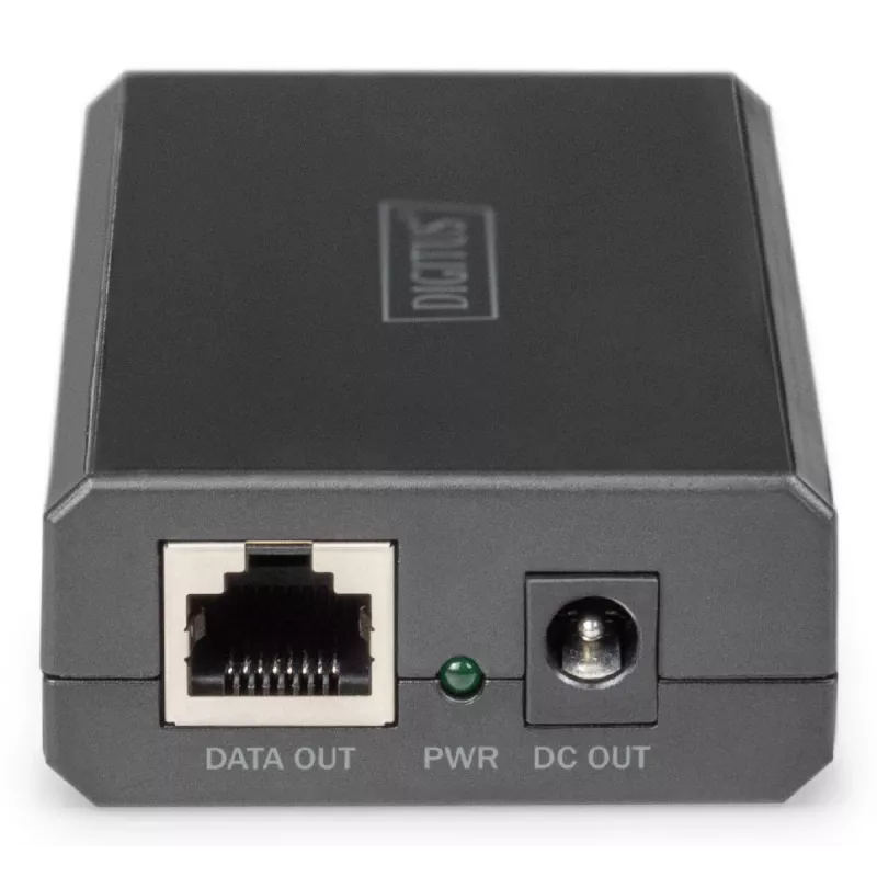 DIGITUS DN-95211 Gigabit Ethernet PoE-splitter, 802.3af/at/bt, 51 W, 10/100/1000 Mbps, zwart