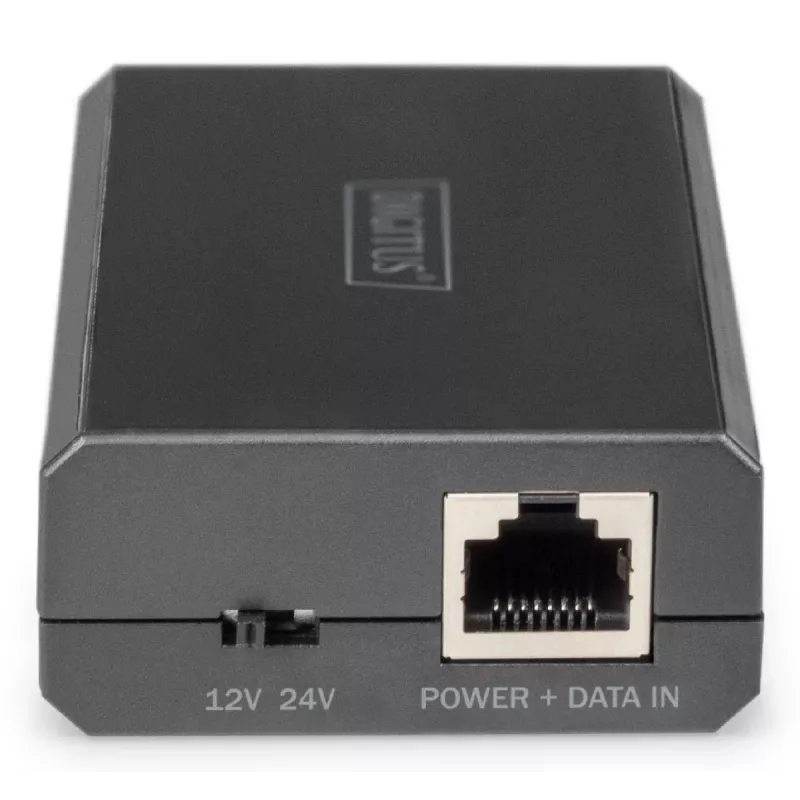DIGITUS DN-95211 Gigabit Ethernet PoE-splitter, 802.3af/at/bt, 51 W, 10/100/1000 Mbps, zwart