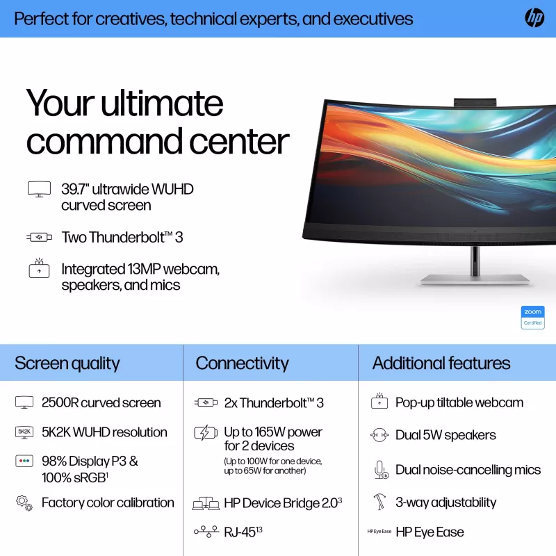 HP Serie 7 Pro 39,7 inch 5K2K conferentiemonitor-740pm