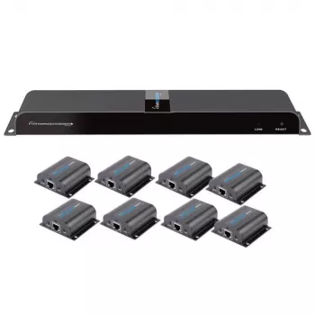 Techly HDMI 1x8 extender splitter via CAT6/6a/7 50 m met IR-retourkanaal IDATA EX-HL81TY