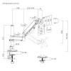 GEMBIRD verstelbare bureau-monitorarm, 17-32 inch zwart