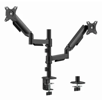 Monitor-bureauhouder Gembird MA-DA2P-02 voor 2 beeldschermen, tot 81,3 cm (32 inch), VESA 75x75–100x100, max. gewicht 9 kg per beeldscherm, klem/bureaudoorvoer, zwart