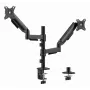 Monitor-bureauhouder Gembird MA-DA2P-02 voor 2 beeldschermen, tot 81,3 cm (32 inch), VESA 75x75–100x100, max. gewicht 9 kg per beeldscherm, klem/bureaudoorvoer, zwart
