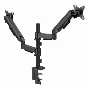 Monitor-bureauhouder Gembird MA-DA2P-02 voor 2 beeldschermen, tot 81,3 cm (32 inch), VESA 75x75–100x100, max. gewicht 9 kg per beeldscherm, klem/bureaudoorvoer, zwart