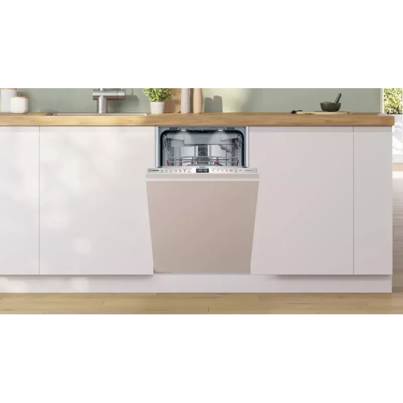 Inbouw vaatwasser Bosch Serie 6 SPV6EMX09E, slimline 45 cm, 10 couverts, 6 programma's, 44 dB, energie-efficiëntieklasse B