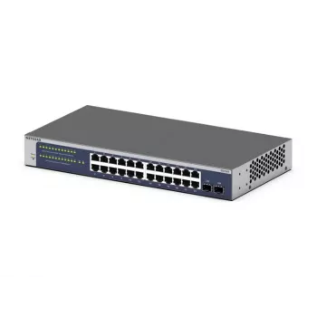 NETGEAR GS724Tv6 Managed L2+/L3 Gigabit Ethernet (10/100/1000) 1U blauw, grijs