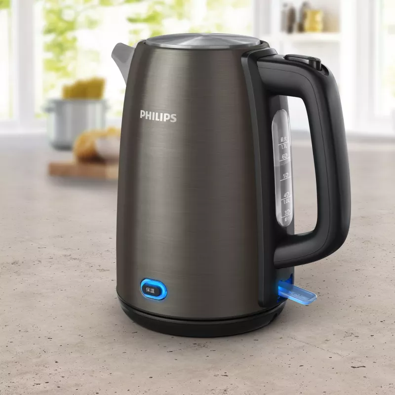 Elektrische waterkoker Philips HD9353/90 1,7 L 2060 W roestvrij staal, zwart