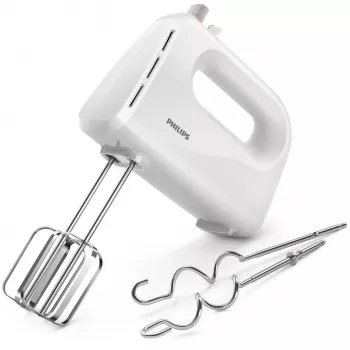 Philips 3000 series Daily Collection mixer 300 W, handmixer, kneden, opkloppen, 1,2 m, 1150 tpm, draaiknop, 83 dB
