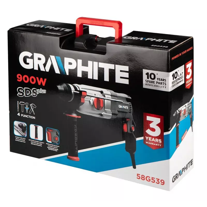 Boorhamer GRAPHITE 58G539 — eendelig, compact ontwerp