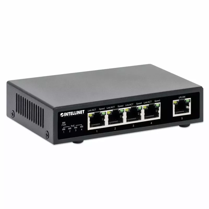 Intellinet 5-poorts Gigabit Ethernet PoE+-switch 62W 4 PSE-poorten