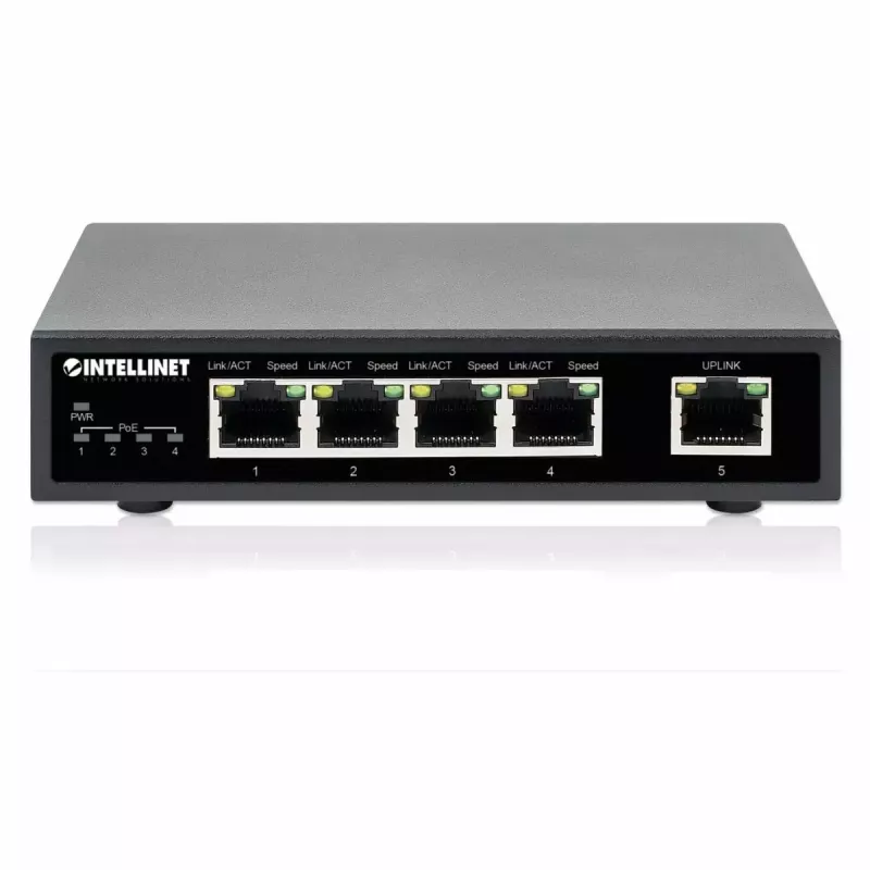 Intellinet 5-poorts Gigabit Ethernet PoE+-switch 62W 4 PSE-poorten