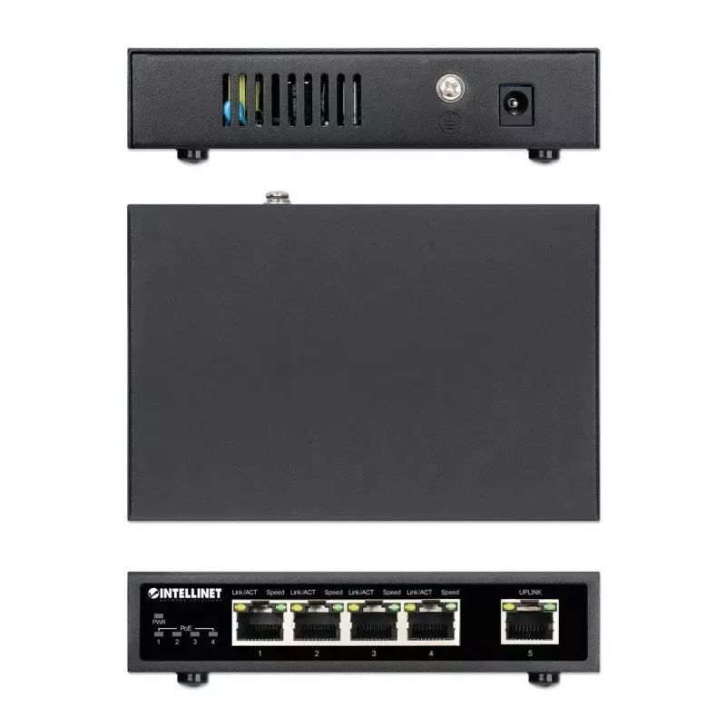 Intellinet 5-poorts Gigabit Ethernet PoE+-switch 62W 4 PSE-poorten