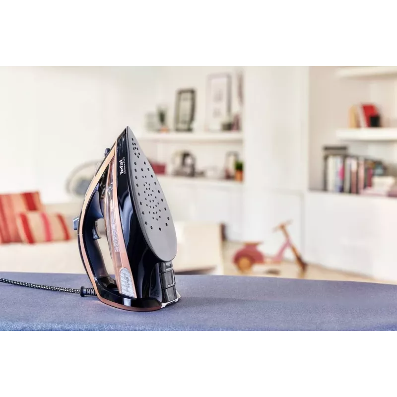 Tefal FV9865E0 strijkijzer droog- & stoomstrijkijzer Durilium Autoclean strijkzool 3000 W zwart, goud