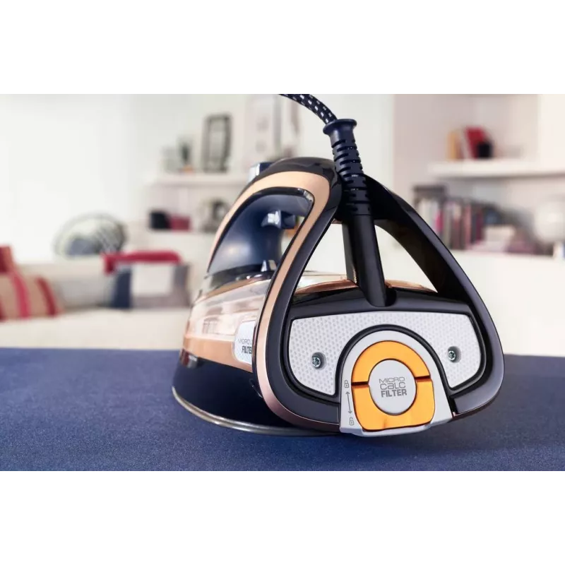 Tefal FV9865E0 strijkijzer droog- & stoomstrijkijzer Durilium Autoclean strijkzool 3000 W zwart, goud