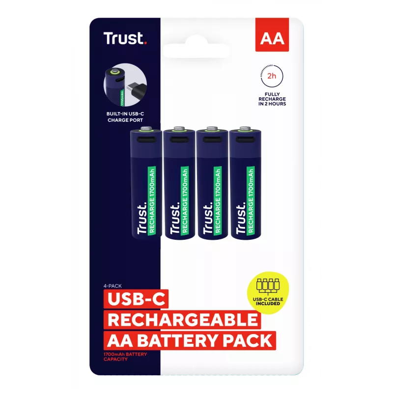 Trust 25631 huishoudbatterij oplaadbare batterij AA
