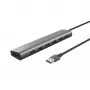 Trust Halyx 24967 USB-hub met 7 poorten, USB 3.2 Gen 1, Type-A, 5000 Mbit/s, zilver