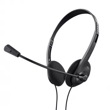 Trust 21665 hoofdtelefoon/headset bedraad in-ear gesprekken/muziek zwart