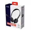 Trust 21665 hoofdtelefoon/headset bedraad in-ear gesprekken/muziek zwart
